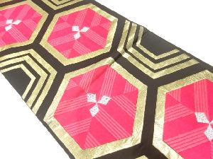 アンティーク 亀甲模様織出し袋帯(材料)